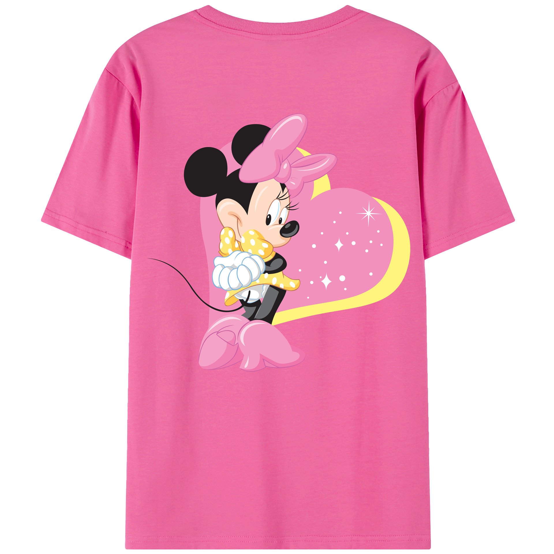 （画像用） ミッキーマウス Mickey Mouse レディース半袖Tシャツ(バックプリント)
